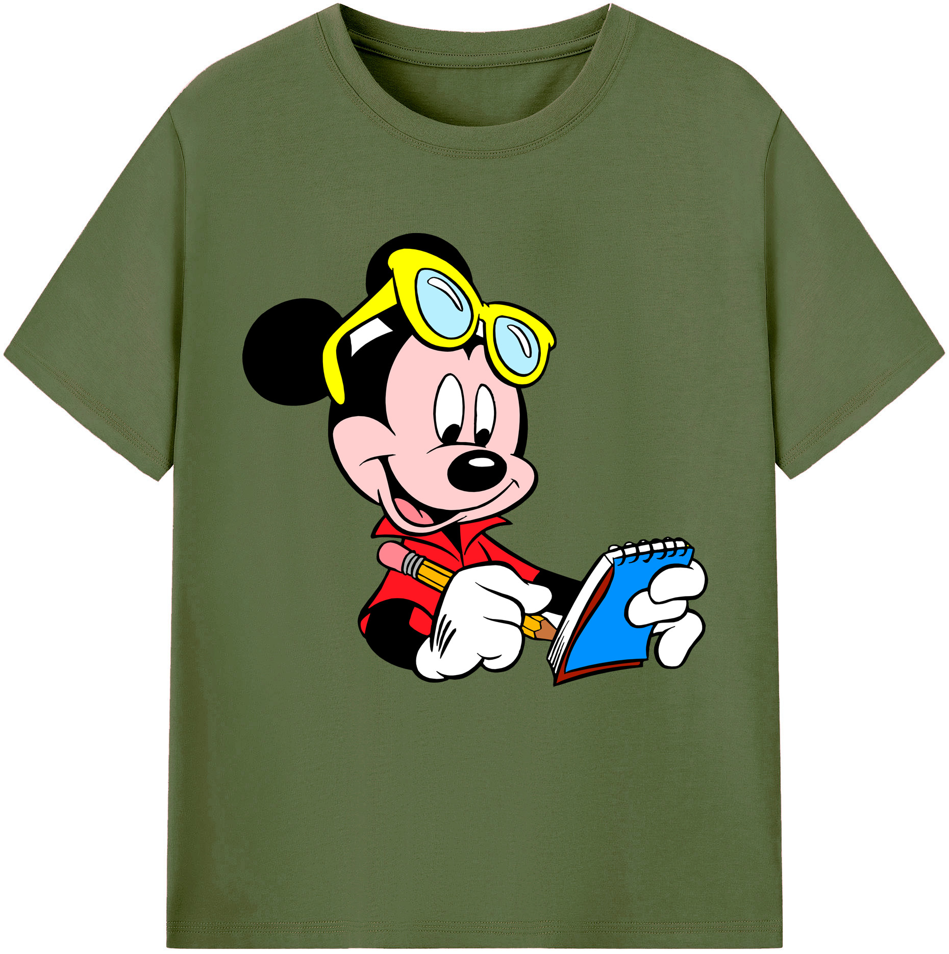（画像用） ミッキーマウス Mickey Mouse 綿100％半袖Tシャツ（フロントプリント）